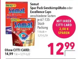 Citti Somat Spar Pack Geschirrspültabs oder tilbud