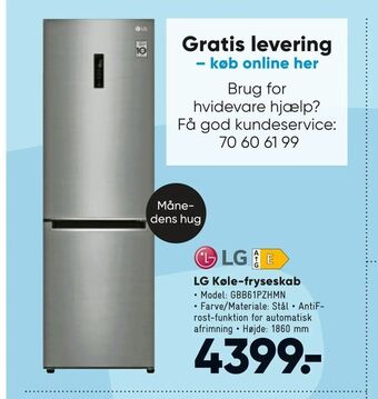 Bilka LG Køle-fryseskab tilbud