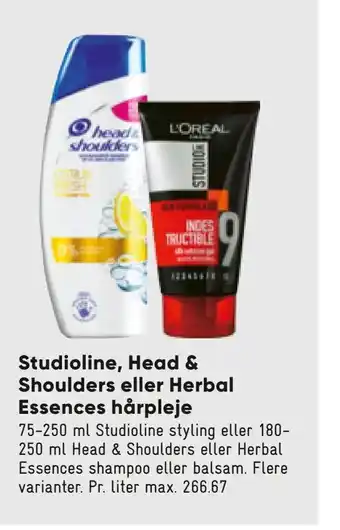 Bilka Studioline, Head & Shoulders eller Herbal Essences hårpleje tilbud
