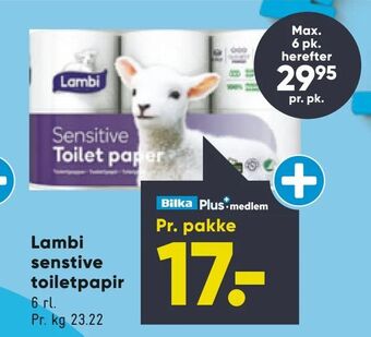 Bilka Lambi senstive toiletpapir tilbud