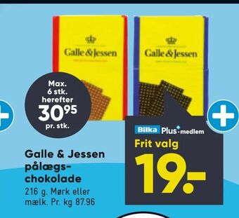 Galle & Jessen pålægschokolade
