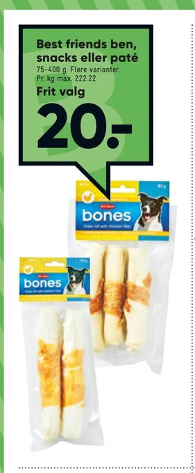 Bilka Best friends ben, snacks eller paté tilbud