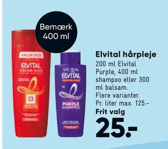 Bilka Elvital hårpleje tilbud