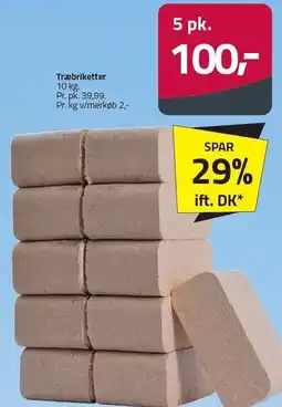 Fleggaard Træbriketter - 5 pk tilbud