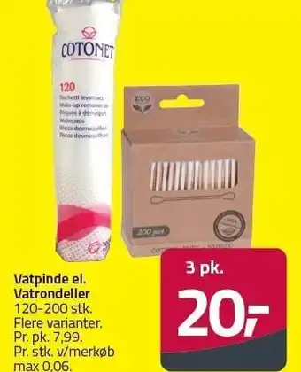 Fleggaard Vatpinde el. Vatrondeller - 3 pk tilbud