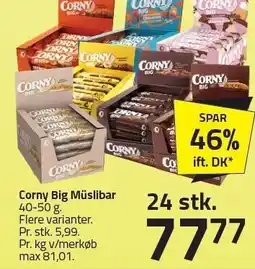 Fleggaard Corny Big Müslibar - 24 stk tilbud