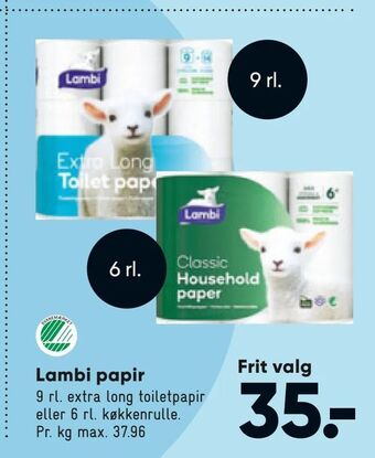 Bilka Lambi papir tilbud