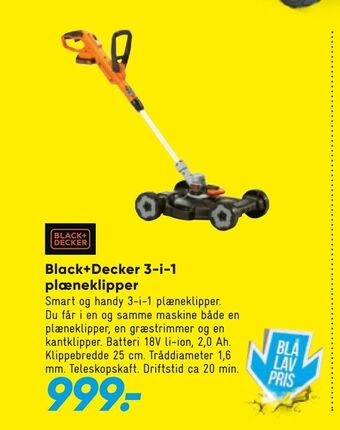 Bilka Black+Decker 3-i-1 plæneklipper tilbud
