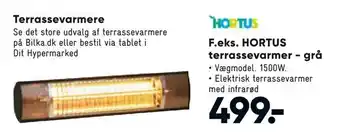 HORTUS terrassevarmer - grå