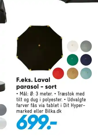 Bilka Laval parasol - sort tilbud
