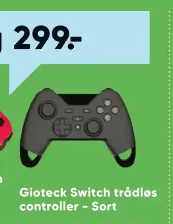Bilka Gioteck Switch trådløs controller - Sort tilbud
