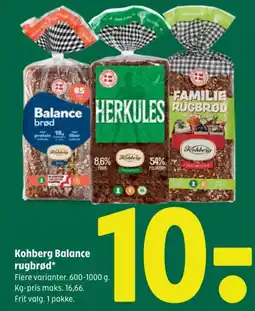 Coop 365 Kohberg Balance rugbrød* tilbud