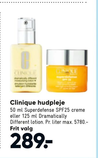 Clinique hudpleje