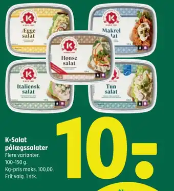 Coop 365 K-Salat pålægssalater tilbud