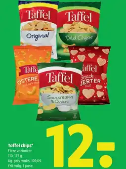 Coop 365 Taffel chips tilbud