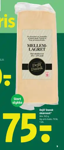 Coop 365 Dejli' Dansk skæreost* tilbud