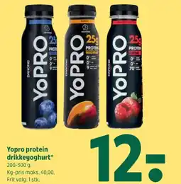 Coop 365 Yopro protein drikkeyoghurt. tilbud