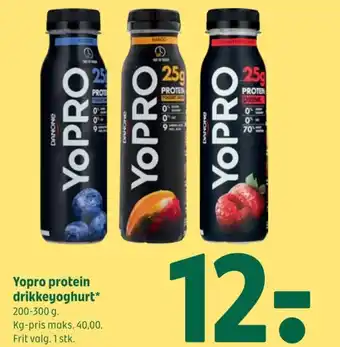 Coop 365 Yopro protein drikkeyoghurt. tilbud