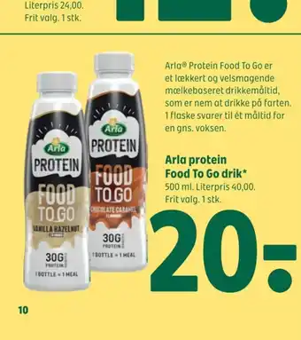 Coop 365 Arla protein Food To Go drik tilbud