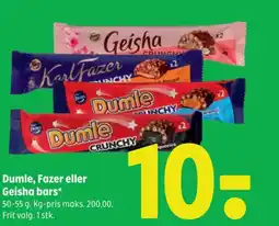 Coop 365 Dumle, Fazer eller Geisha bars* tilbud