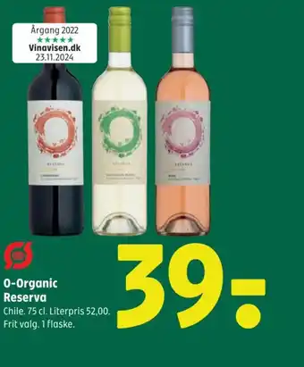 Coop 365 0-Organic Reserva tilbud