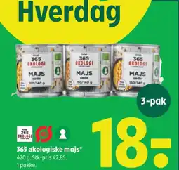 Coop 365 365 økologiske majs tilbud