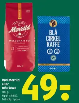 Coop 365 Rød Merrild eller Blå Cirkel tilbud