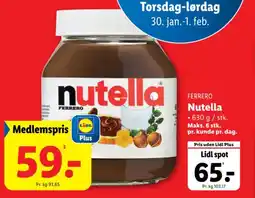 Lidl FERRERO Nutella tilbud