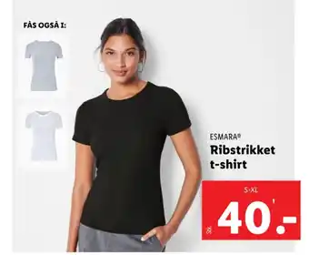 Lidl ESMARA® Ribstrikket t-shirt tilbud