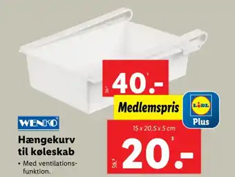 Lidl WENKO Hængekurv til køleskab tilbud