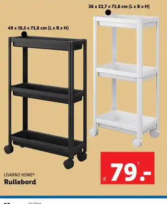 Lidl LIVARNO HOME® Rullebord tilbud