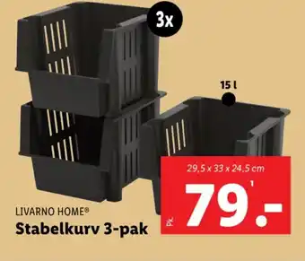 Lidl LIVARNO HOME® Stabelkurv 3-pak tilbud