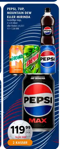 Scandinavian Park PEPSI, 7UP, MOUNTAIN DEW ELLER MIRINDA tilbud