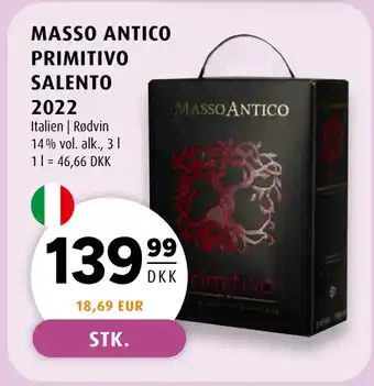 Scandinavian Park MASSO ANTICO PRIMITIVO SALENTO 2022 tilbud