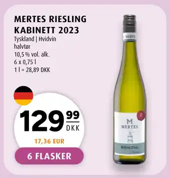 Scandinavian Park MERTES RIESLING KABINETT 2023 tilbud