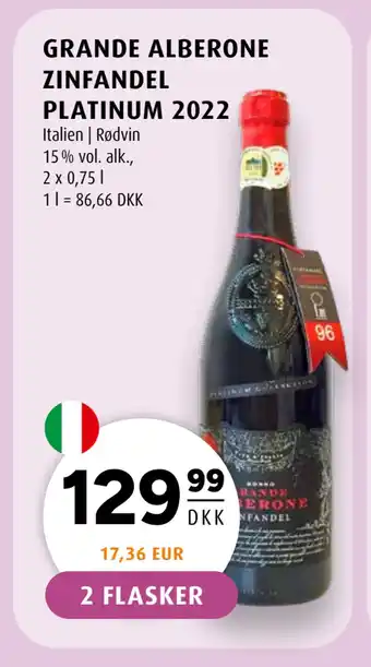 Scandinavian Park GRANDE ALBERONE ZINFANDEL PLATINUM 2022 tilbud