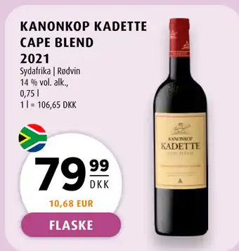 Scandinavian Park KANONKOP KADETTE CAPE BLEND 2021 tilbud