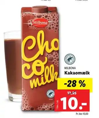 Lidl MILBONA Kakaomælk tilbud