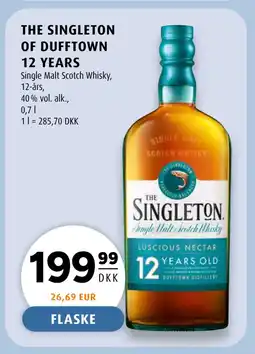 Scandinavian Park THE SINGLETON OF DUFFTOWN 12 YEARS tilbud