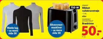 Lidl Ribbet rullekravetrøje tilbud