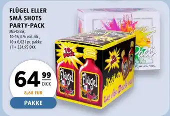 Scandinavian Park FLÜGEL ELLER SMÅ SHOTS PARTY-PACK tilbud