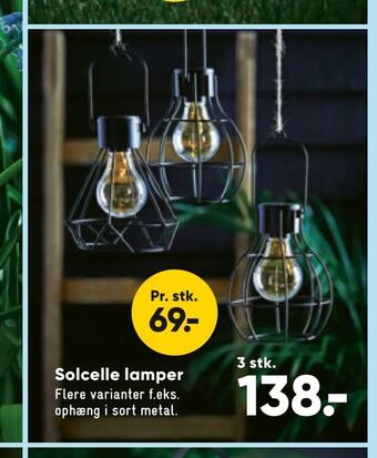 Bilka Solcelle lamper tilbud