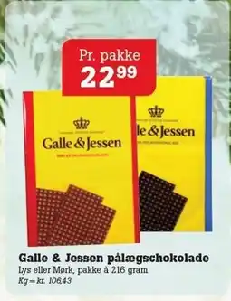 Poetzsch Padborg Galle & Jessen pålægschokolade tilbud