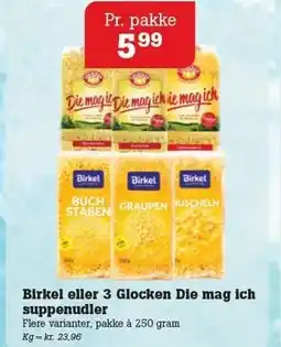 Poetzsch Padborg Birkel eller 3 Glocken Die mag ich suppenudler tilbud