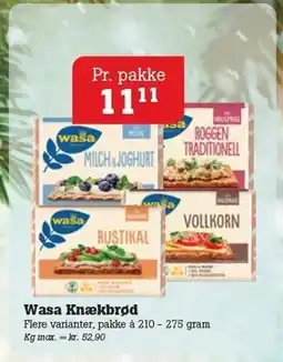 Poetzsch Padborg Wasa Knækbrød tilbud