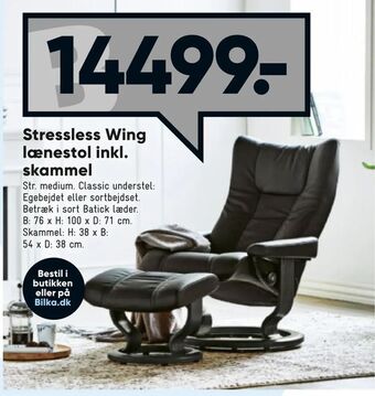 Stressless Wing lænestol inkl. skammel