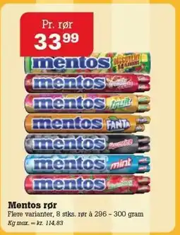 Poetzsch Padborg Mentos rør tilbud