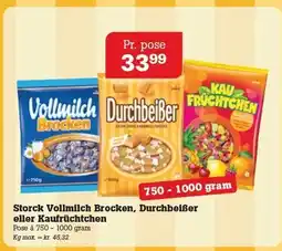 Poetzsch Padborg Storck Vollmilch Brocken, Durchbeißber eller Kaufrüchtchen tilbud