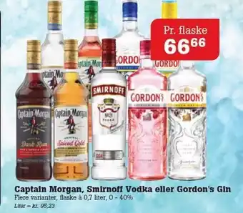 Poetzsch Padborg Captain Morgan, Smirnoff Vodka eller Gordon's Gin tilbud