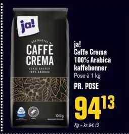 Poetzsch Padborg ja! Caffe Crema 100% Arabica kaffebønner tilbud